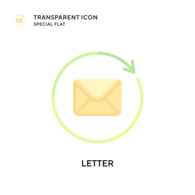 Harf vektör simgesi. Düz çizim. EPS 10 vektörü.