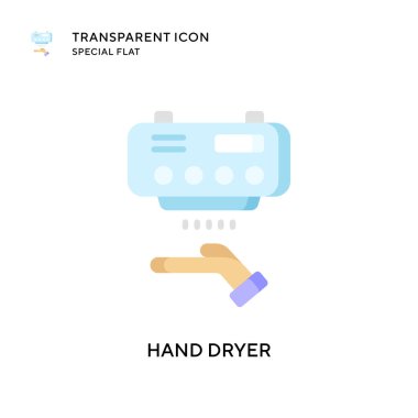 El kurutma vektör simgesi. Düz çizim. EPS 10 vektörü.