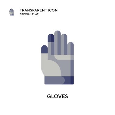 Eldiven vektör simgesi. Düz çizim. EPS 10 vektörü.