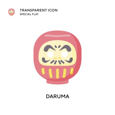 Daruma vektör simgesi. Düz çizim. EPS 10 vektörü.