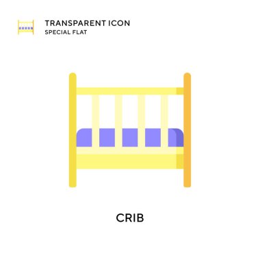 Beşik vektör simgesi. Düz çizim. EPS 10 vektörü.