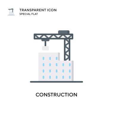 Yapım vektör simgesi. Düz çizim. EPS 10 vektörü.