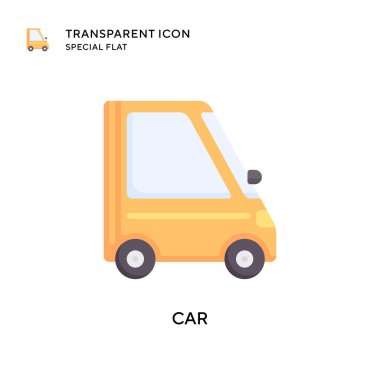 Araba vektör simgesi. Düz çizim. EPS 10 vektörü.