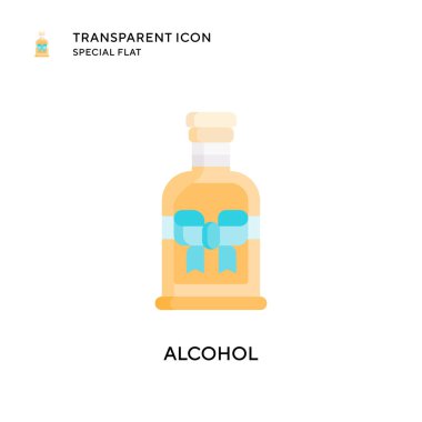 Alkol vektör simgesi. Düz çizim. EPS 10 vektörü.