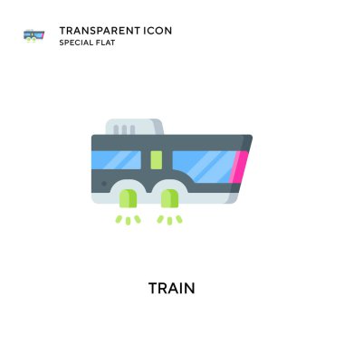 Tren vektör simgesi. Düz çizim. EPS 10 vektörü.