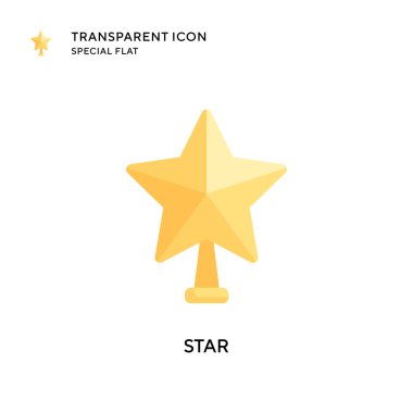 Yıldız vektör simgesi. Düz çizim. EPS 10 vektörü.