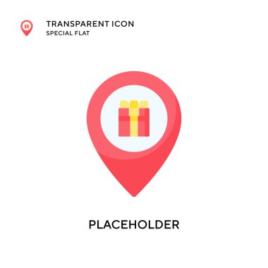 Yer tutucu vektör simgesi. Düz çizim. EPS 10 vektörü.