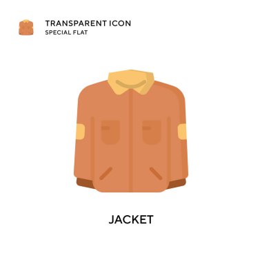 Ceket vektör simgesi. Düz çizim. EPS 10 vektörü.