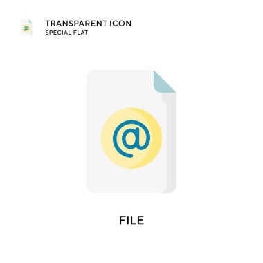 Dosya vektör simgesi. Düz çizim. EPS 10 vektörü.