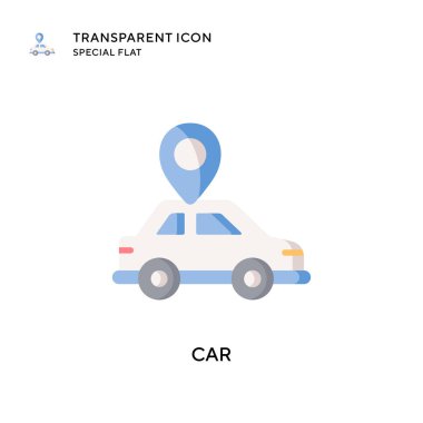 Araba vektör simgesi. Düz çizim. EPS 10 vektörü.