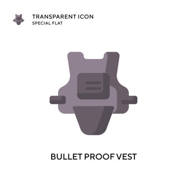 Kurşun geçirmez yelek vektör ikonu. Düz çizim. EPS 10 vektörü.