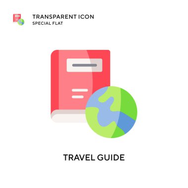 Seyahat rehberi vektör simgesi. Düz çizim. EPS 10 vektörü.