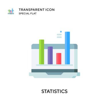 İstatistik vektör simgesi. Düz çizim. EPS 10 vektörü.