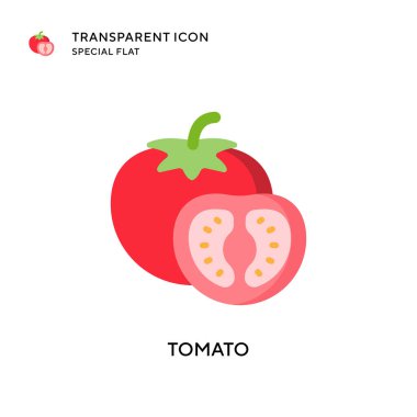 Domates vektör simgesi. Düz çizim. EPS 10 vektörü.