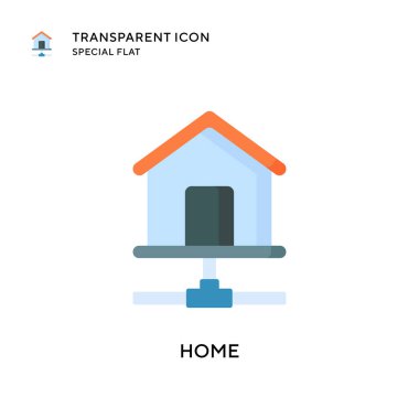 Ev vektör simgesi. Düz çizim. EPS 10 vektörü.