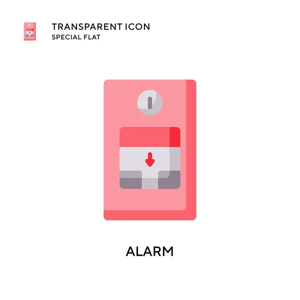 Icono Del Vector Alarma Ilustración Estilo Plano Eps Vector — Vector de stock