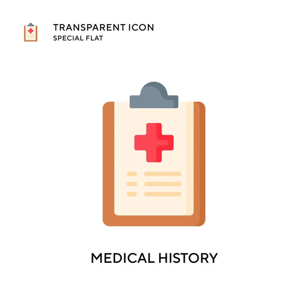 Medical History Vector Icon Flat Style Illustration Eps Vector — Stock Vector