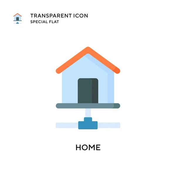 Ikona Wektora Domowego Płaska Ilustracja Wektor Eps — Wektor stockowy