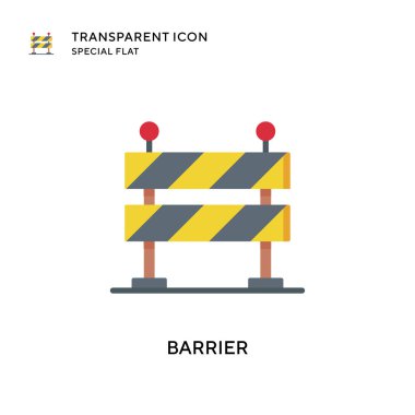 Bariyer vektör simgesi. Düz çizim. EPS 10 vektörü.