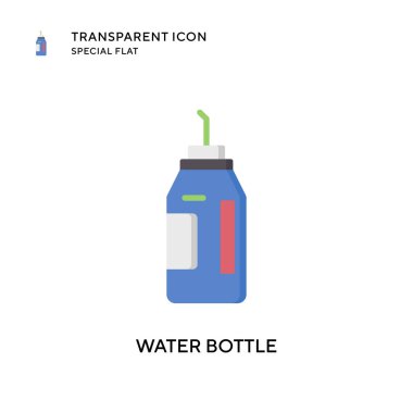 Su şişesi vektör simgesi. Düz çizim. EPS 10 vektörü.