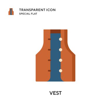 Yelek vektör simgesi. Düz çizim. EPS 10 vektörü.