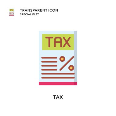 Vergi vektör simgesi. Düz çizim. EPS 10 vektörü.