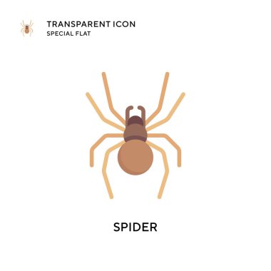 Örümcek vektör simgesi. Düz çizim. EPS 10 vektörü.
