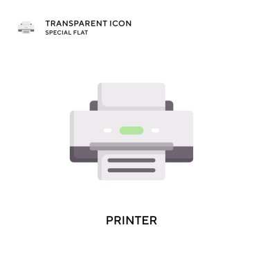 Yazıcı vektör simgesi. Düz çizim. EPS 10 vektörü.