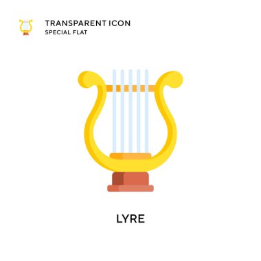 Lir vektör simgesi. Düz çizim. EPS 10 vektörü.