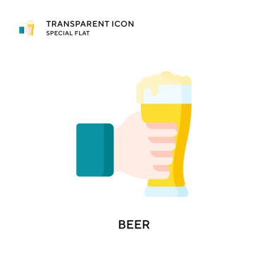 Bira vektör simgesi. Düz çizim. EPS 10 vektörü.