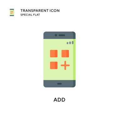 Vektör simgesi ekle. Düz çizim. EPS 10 vektörü.