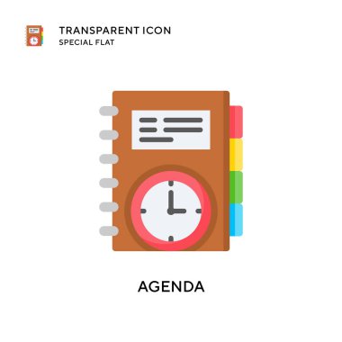 Gündem vektör simgesi. Düz çizim. EPS 10 vektörü.