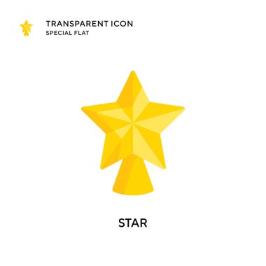 Yıldız vektör simgesi. Düz çizim. EPS 10 vektörü.