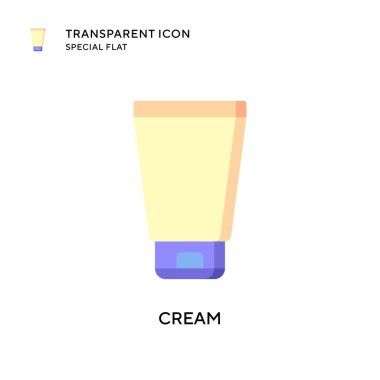 Krem vektör simgesi. Düz çizim. EPS 10 vektörü.