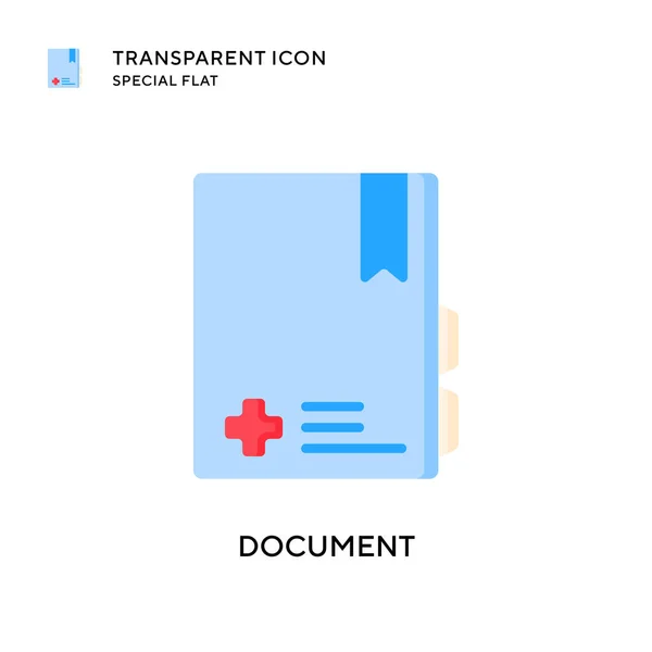 Icône Vectorielle Document Illustration Style Plat Vecteur Eps — Image vectorielle