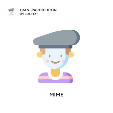 Pandomim vektör simgesi. Düz çizim. EPS 10 vektörü.