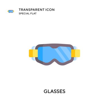 Gözlük vektör simgesi. Düz çizim. EPS 10 vektörü.