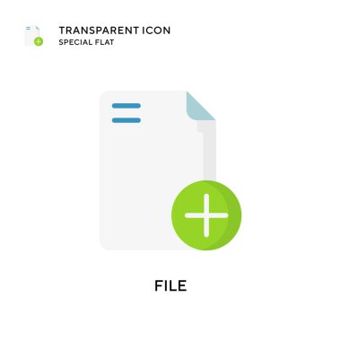 Dosya vektör simgesi. Düz çizim. EPS 10 vektörü.