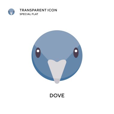 Güvercin vektör simgesi. Düz çizim. EPS 10 vektörü.