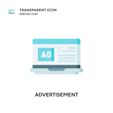 Reklam vektörü simgesi. Düz çizim. EPS 10 vektörü.