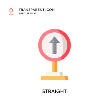 Düz vektör simgesi. Düz çizim. EPS 10 vektörü.