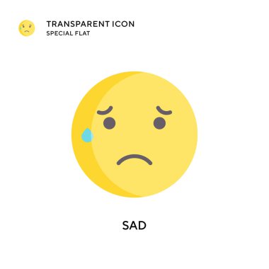 Üzücü vektör simgesi. Düz çizim. EPS 10 vektörü.