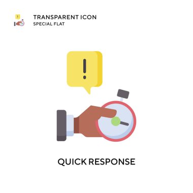 Hızlı yanıt vektörü simgesi. Düz çizim. EPS 10 vektörü.