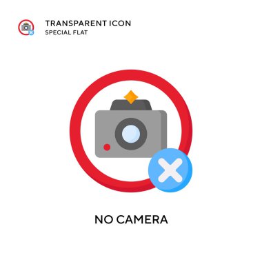 Kamera vektör simgesi yok. Düz çizim. EPS 10 vektörü.