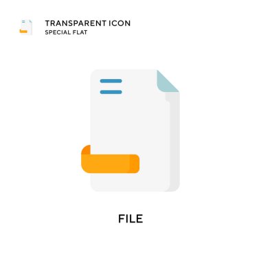 Dosya vektör simgesi. Düz çizim. EPS 10 vektörü.