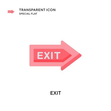 Çıkış vektör simgesi. Düz çizim. EPS 10 vektörü.