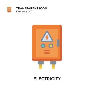 Elektrik vektör simgesi. Düz çizim. EPS 10 vektörü.