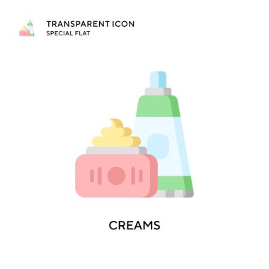 Krem vektör simgesi. Düz çizim. EPS 10 vektörü.