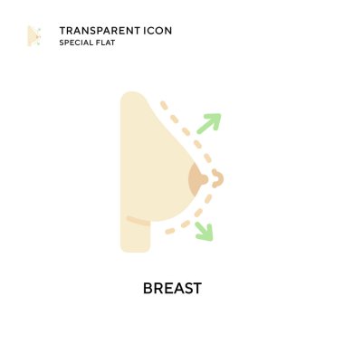 Göğüs vektör simgesi. Düz çizim. EPS 10 vektörü.