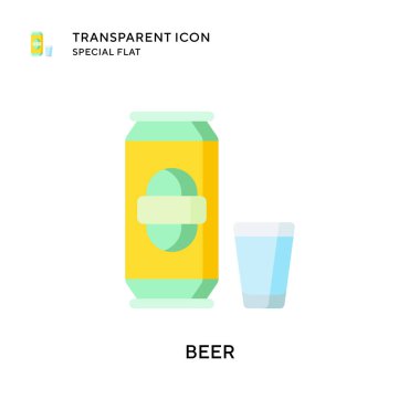 Bira vektör simgesi. Düz çizim. EPS 10 vektörü.